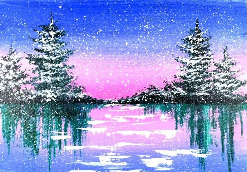 January Sunrise Paint Night Party