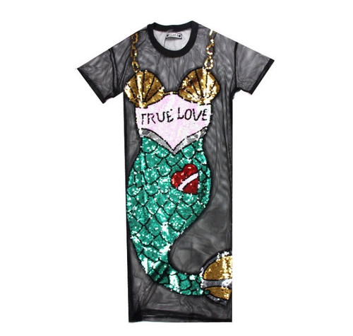 mermaid t shirt dress