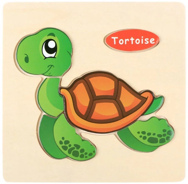 Thumbnail: Kids Wooden 3D Tray Puzzle ( Set of 44)