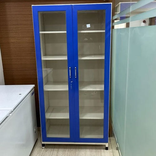 Eye-level view of a laboratory cabinet showcasing its sleek design and functionality