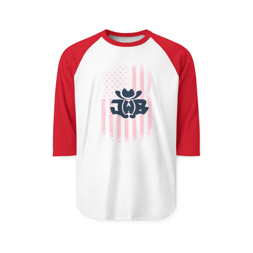 JWB Flag Unisex Three-Quarter Sleeve Raglan Shirt | Justin White Band