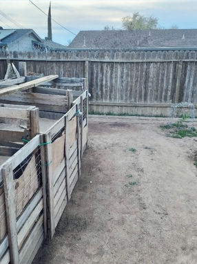 Three bay composting system.