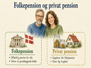 Illustration: Folkepension og privat pension – overblik over din pensionsøkonomi