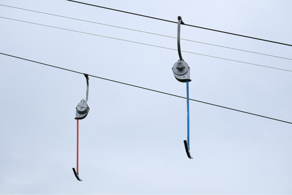 Skilift in der Winterpause