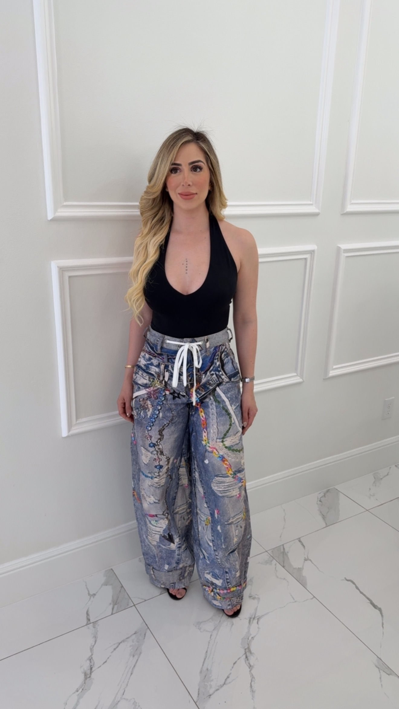 Berry Denim Pants