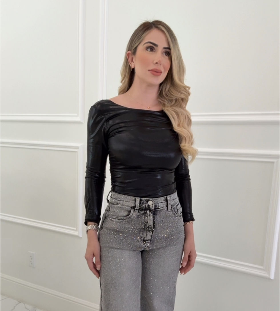 Thumbnail: Freni Metallic Black Bodysuit