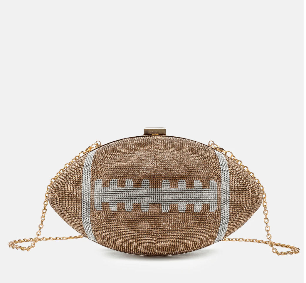 Football Rhinestone Purse 