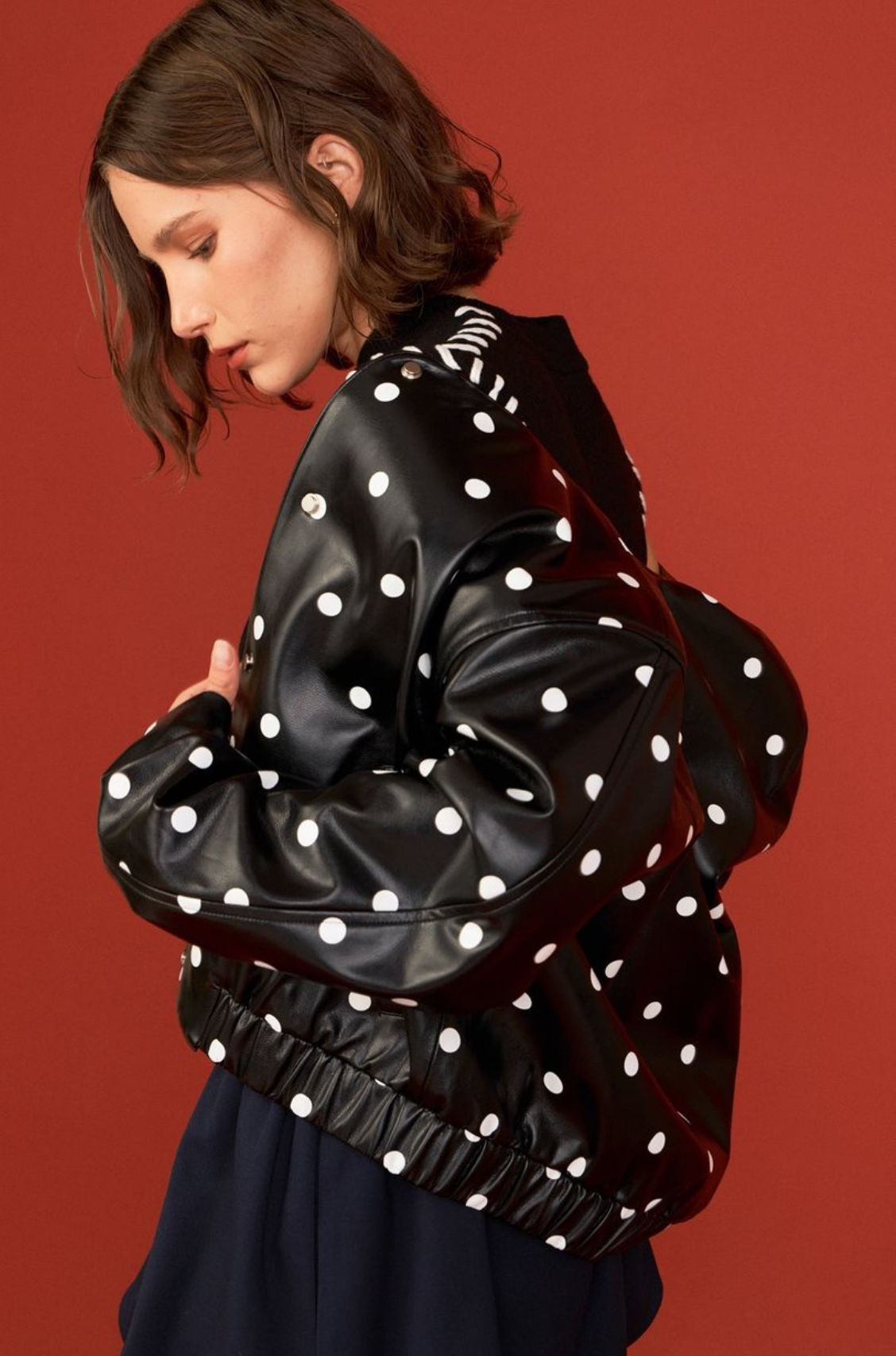 Polka Dot Leather Jacket