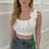 Thumbnail: Romi White Crop Top 