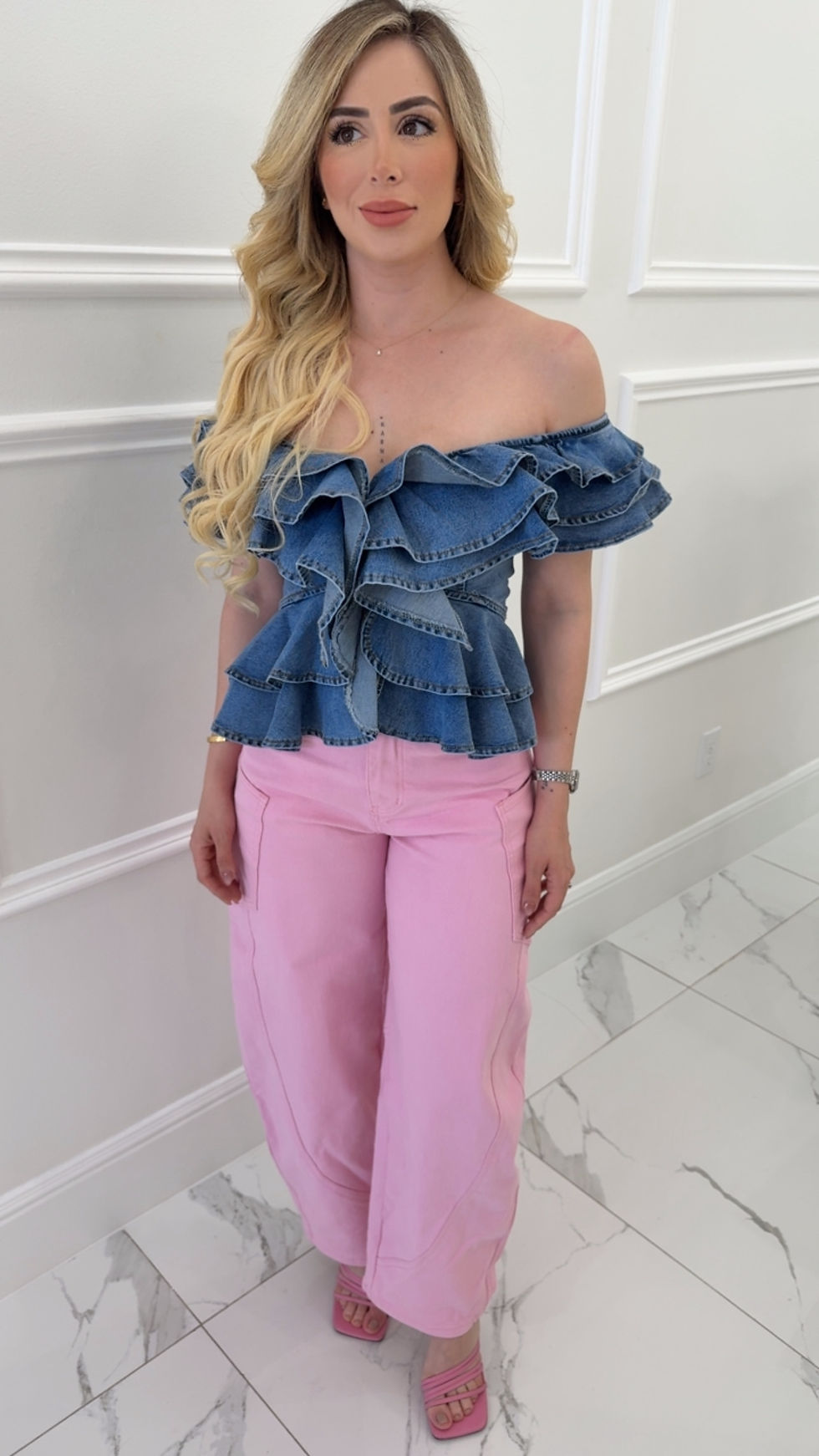 Thumbnail: Reini Pink Barrel Pants