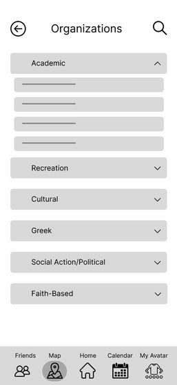 Map - Organizations Dropdown