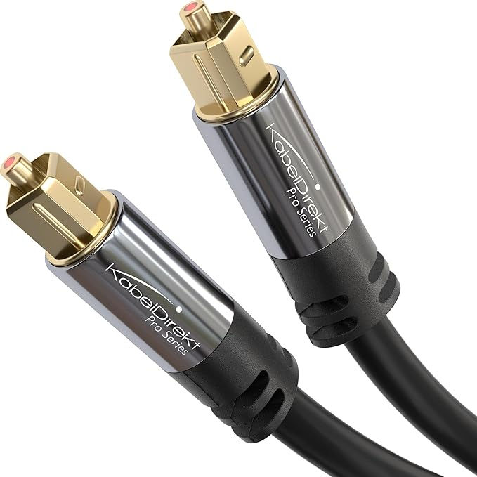 TOSLINK Cable, optical audio cable – 1.5m Fibre optic lead for soundbars (digita