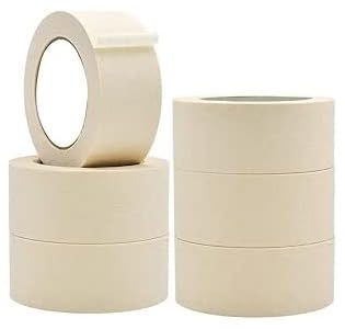 Masking Tape(6 rolls), 2 inch x 20 yard Strong Adhesive Tape for Painting,paper