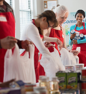Volunteers Packing Food 