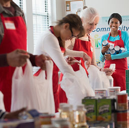 Community Volunteers Packing