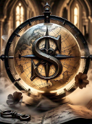 Global Shanangins logo, capital S on a translucent globe with smoke and flowers in the background