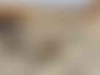 2 large broze water pots beside cream stone staircase, orange roofs visible in the background