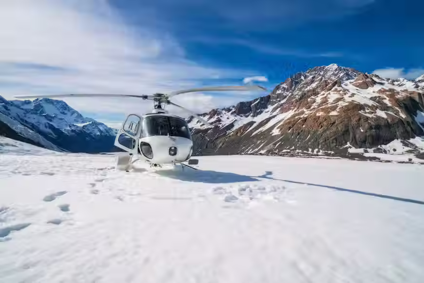 Heli-skiing