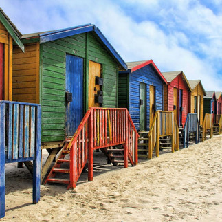 Colorful houses at South Africa