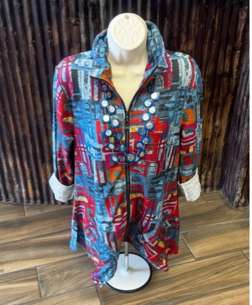 SHANA Zip Up Fleece Top