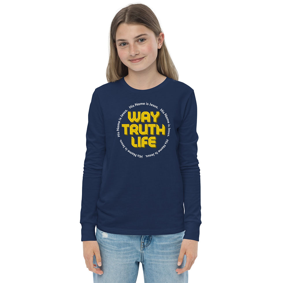 Thumbnail: WAYTRUTHLIFE Youth long sleeve tee
