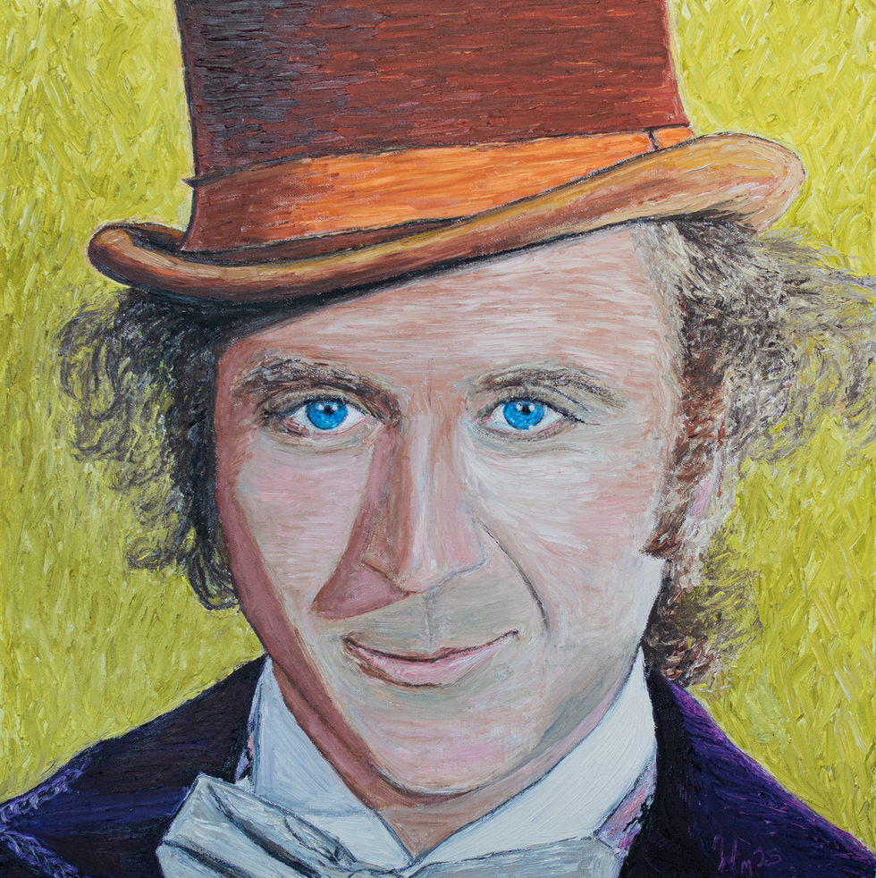 Oil painting of Gene Wilder