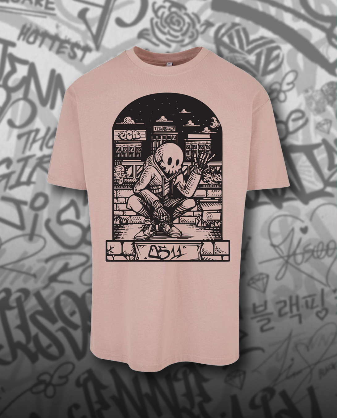 0511 T-Shirt X Stel - "Skull"