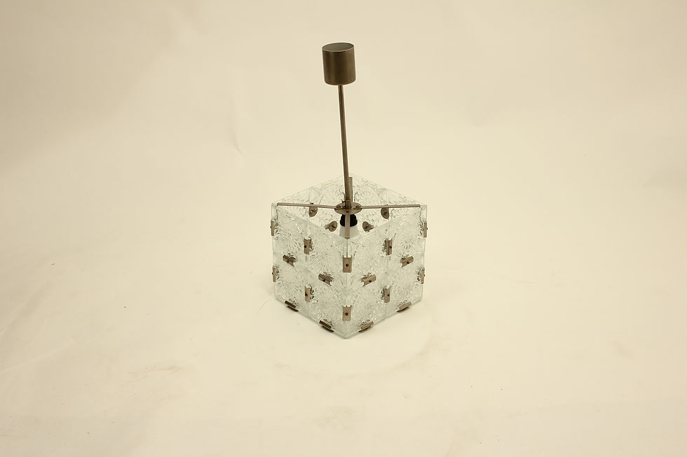 Miniatura: Glass cube pedant/Lustr krychle