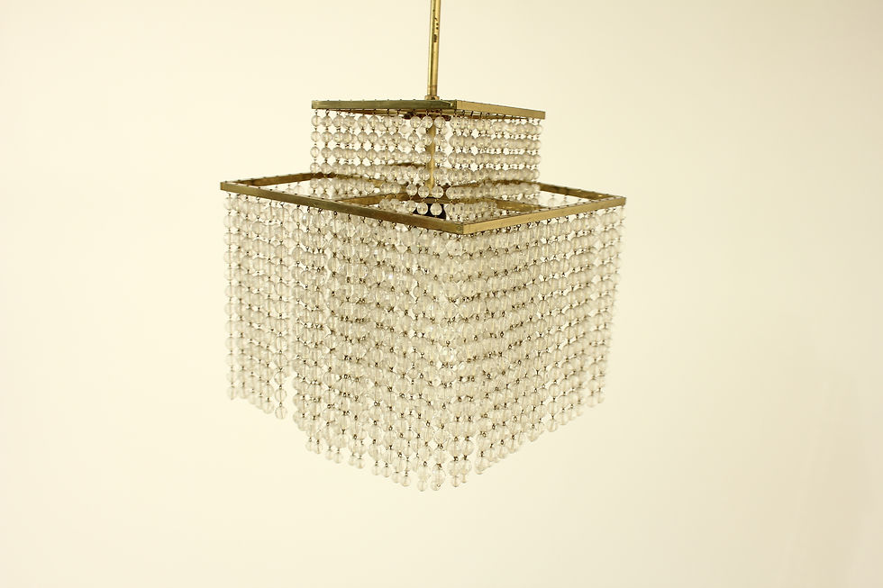 Thumbnail: Glass chandelier/Lustr s ověsy