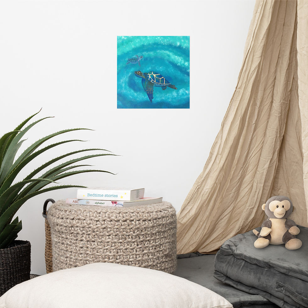 Thumbnail: Blue C Turtle Premium Digital Print