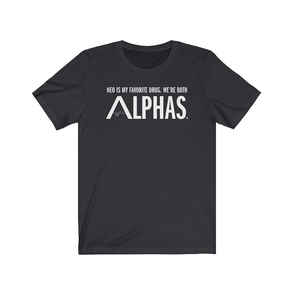 Thumbnail: Unisex Jersey Short Sleeve Alpha Tee (White lettering)
