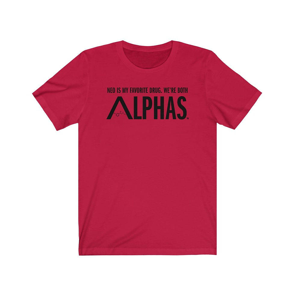 Thumbnail: Unisex Jersey Alpha Tee (Black Lettering)