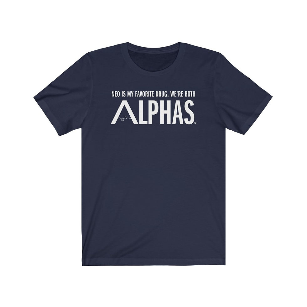 Thumbnail: Unisex Jersey Short Sleeve Alpha Tee (White lettering)