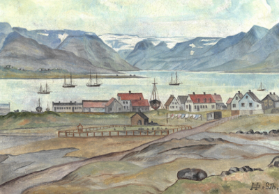 Vestfirskir listamenn, Sigríður Kristín Jónsdóttir, Þingeyri, Elfar Logi Hannesson, Dýrafjörður, list, menning, listmálun, Vestfirðir, landsbyggðin, úr vör, vefrit