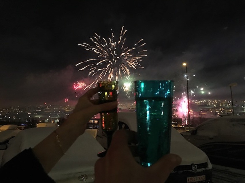 Emanda Percival, new years eve, fireworks, gunpowder and rainbows, writing, happy new year, new year celebration, Iceland, úr vör, vefrit