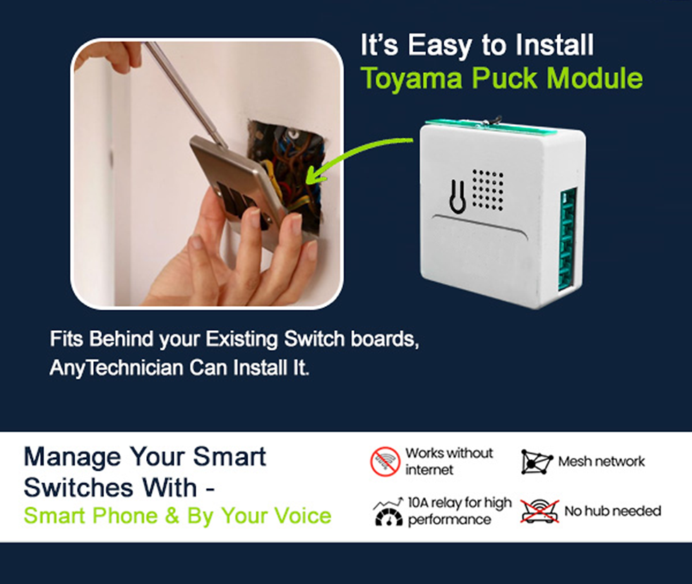 Puck Module - Smart Home Retrofit | Toyama Controls