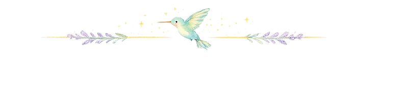 Colibri aquarelle entre lavandes dorées.png