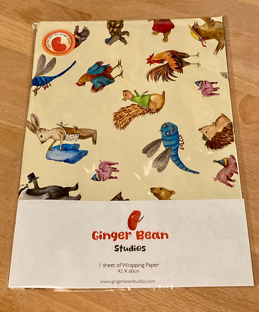 Thumbnail: Wrapping Paper - Childrens Book Characters on yellow