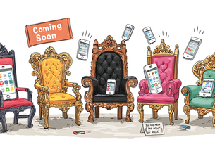 Smartphones playing musical chairs, showing how India’s top 5 phone brands are changing.