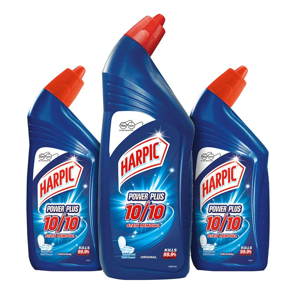 Harpic Original Toilet Cleaner 1 Ltr x 2 With Harpic 500 ml Free