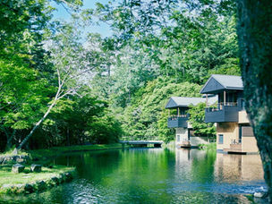 《潮遊輕井澤》虹夕諾雅輕井澤 · 梯田休息室 · 近距離觀賞大自然美景