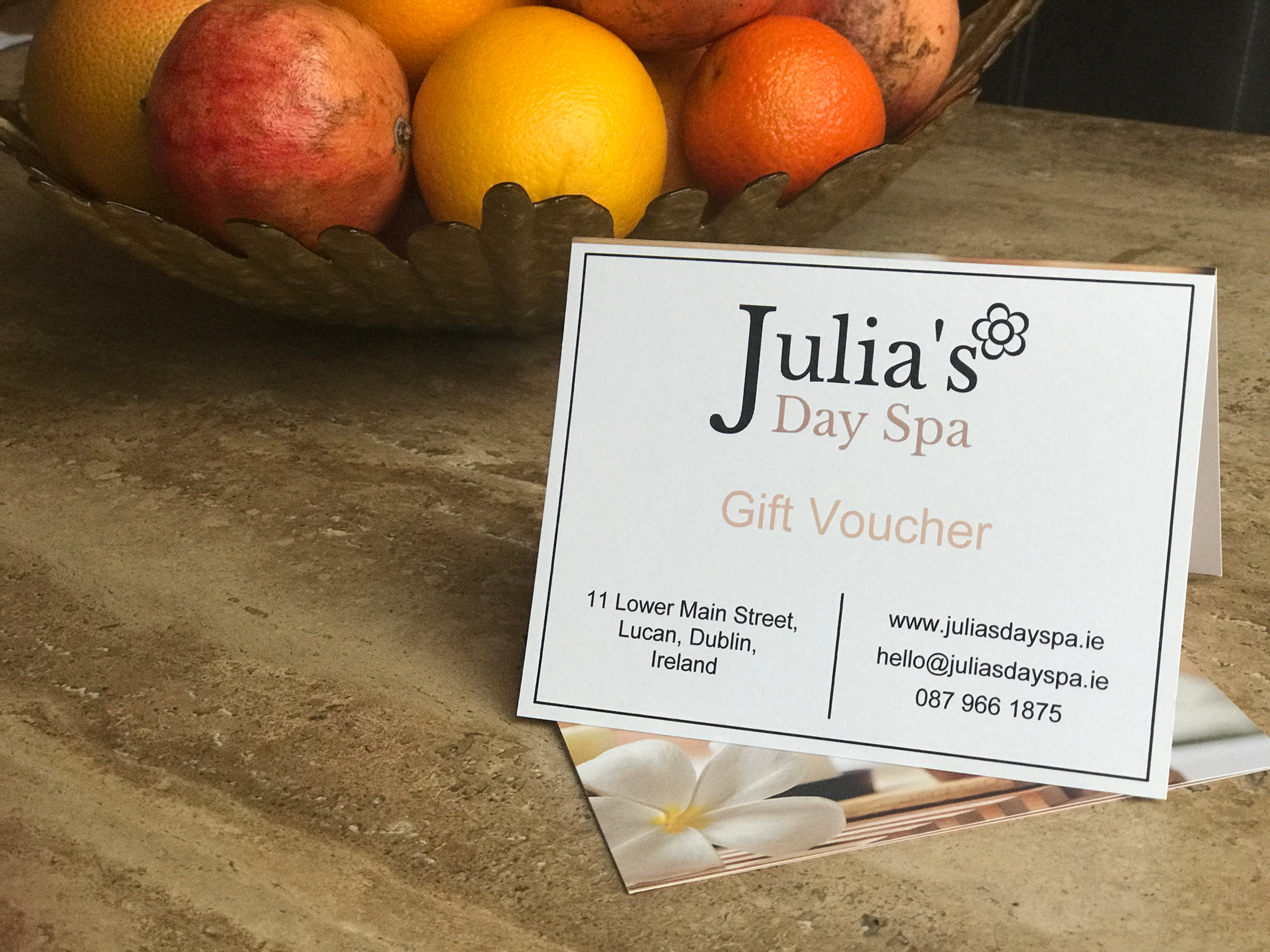 Gift Card Pamper Package Special Julias Day Spa