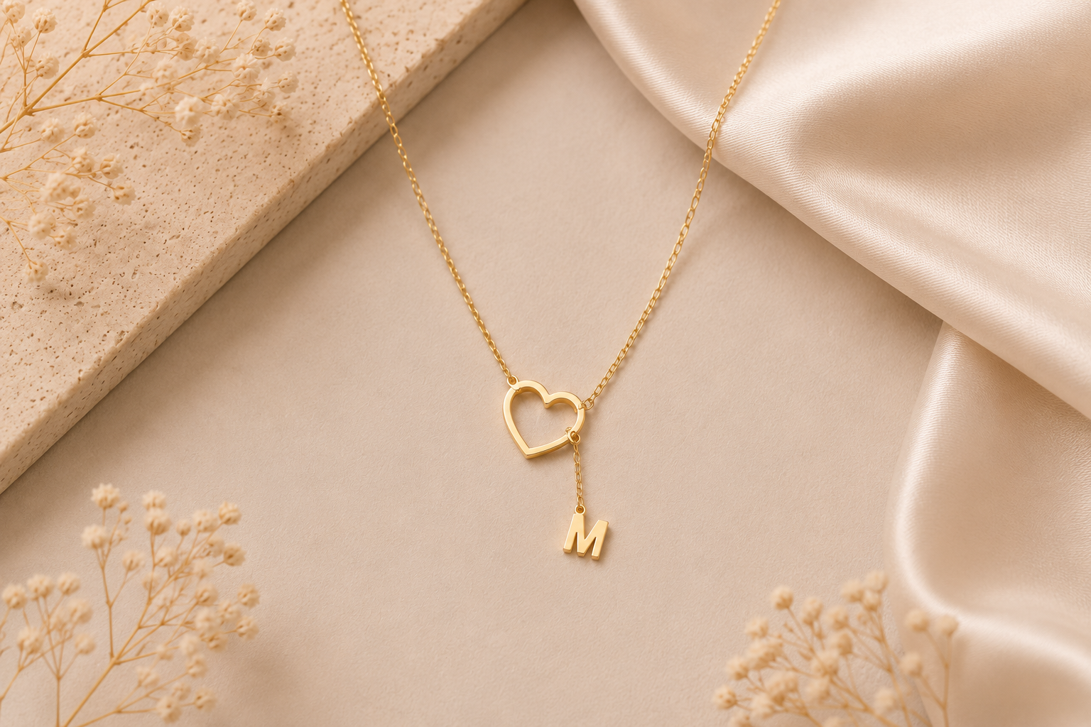Collier Neya : Cœur Personnalisé avec Initiale