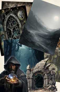 An illustration in the form of a collage for a place in Väruld