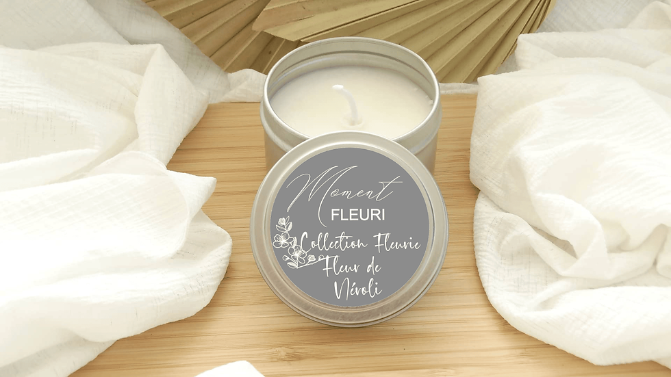 Bougie collection fleurie "fleur de néroli"