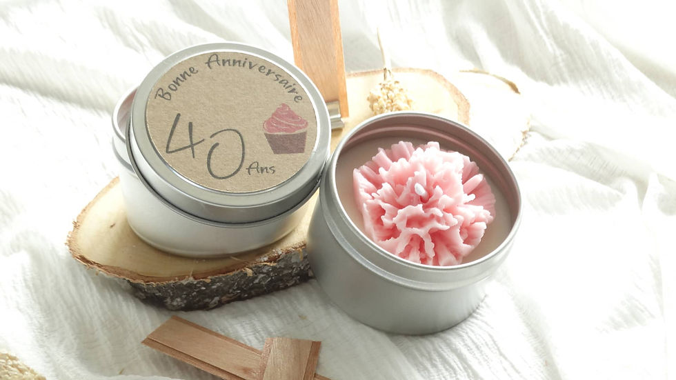 Bougie boite en métal