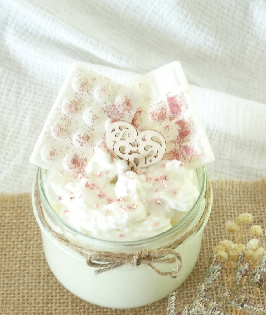 Bougie chantilly cœur