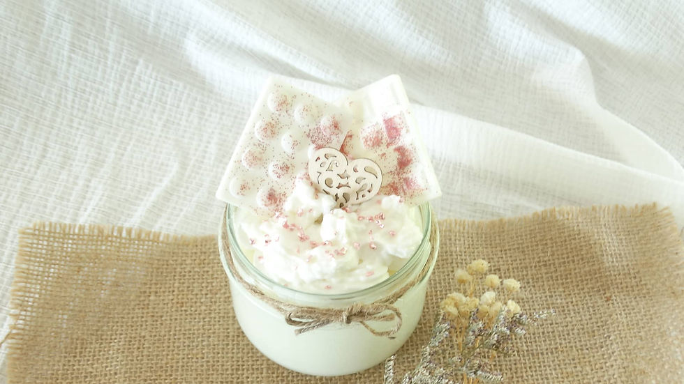 Bougie chantilly cœur
