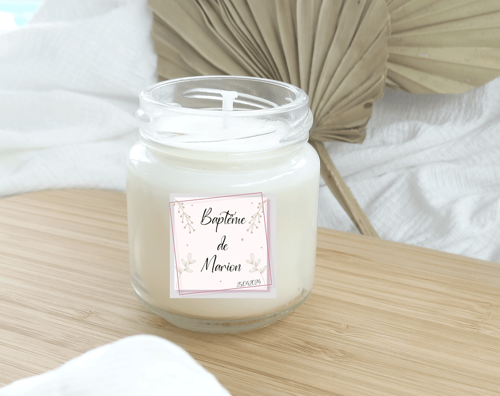 Bougie naissance personnalisée
