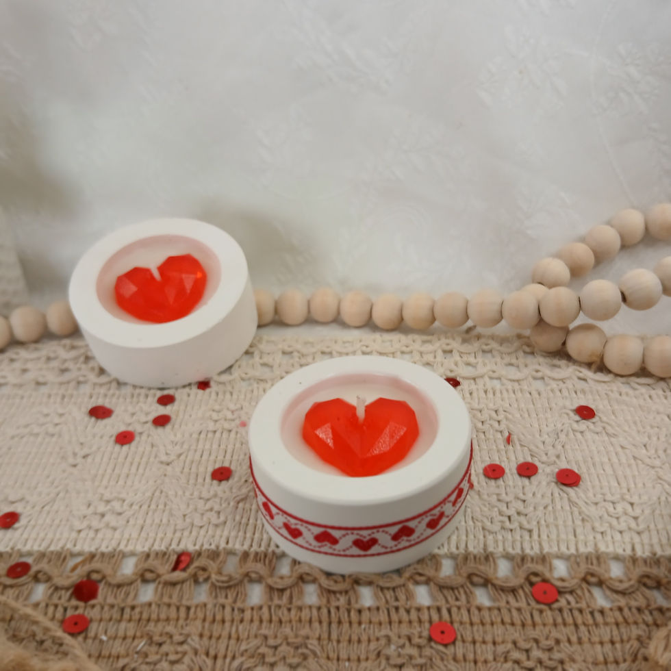 Bougie cœur en  gelé